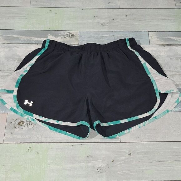 Under Armour Black, Green, & White Running Shorts sz Small - Picture 1 of 3